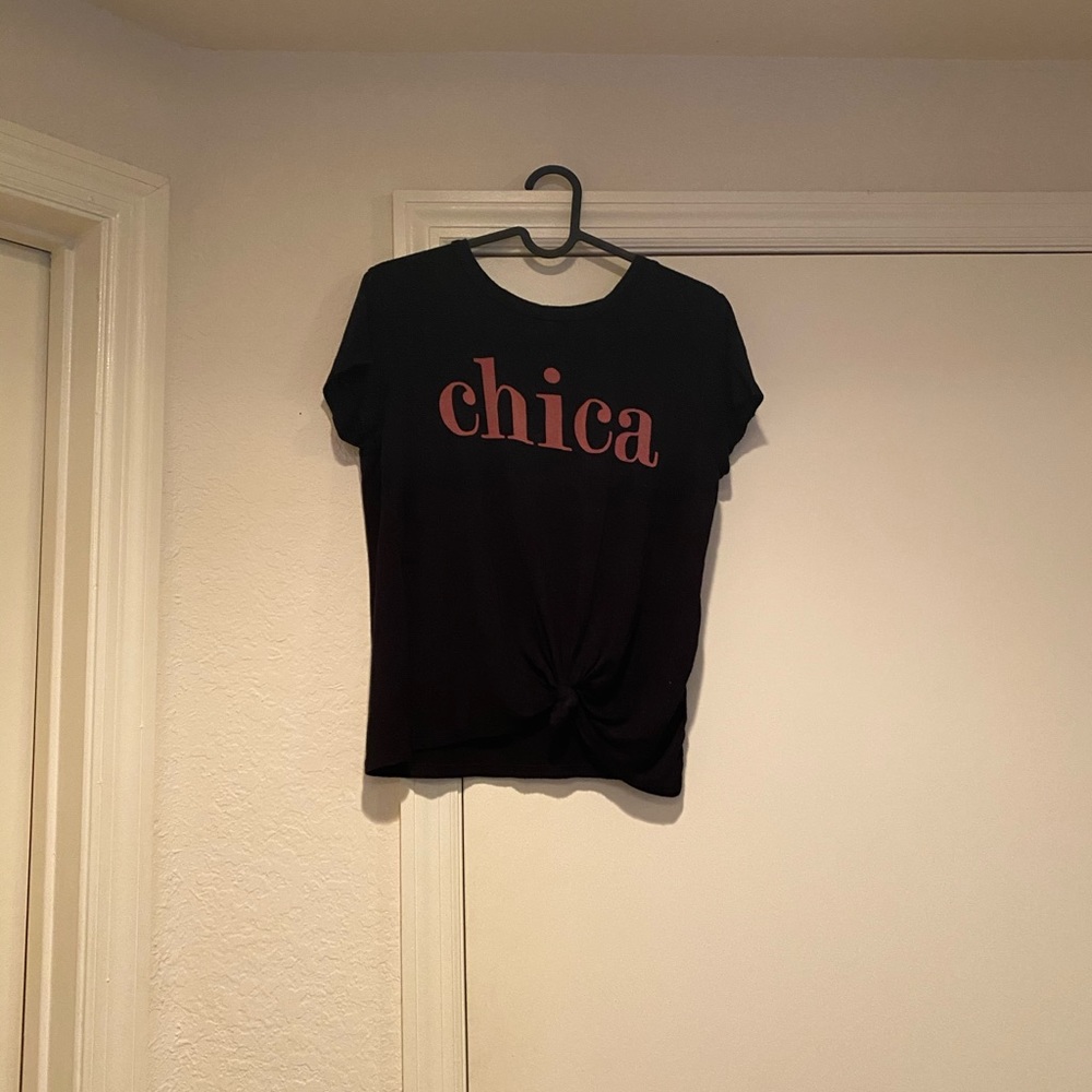 💖💗cute chica girl knot shirt